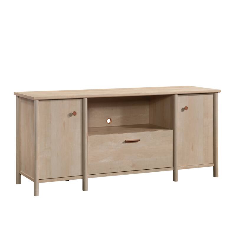 Engineered Wood Scandinavian Storage Credenza with Multi-Room Storage, Brown - 66.73" W × 20.47" D × 29.88" H
