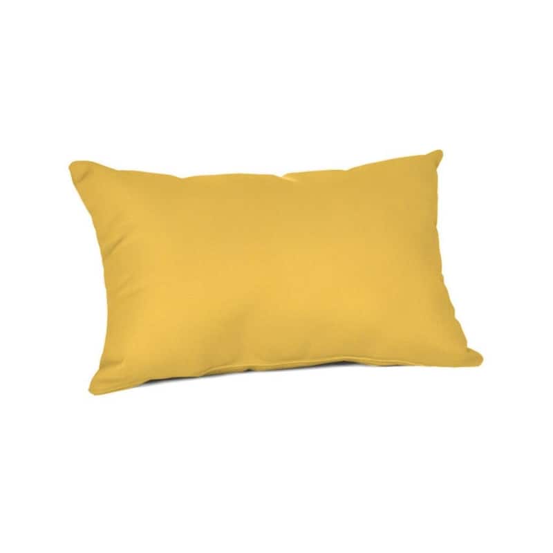 Sunbrella® Solid Fabric 1-Piece Indoor/Outdoor Lumbar Pillow, 19"W x 12"L - Spectrum Daffodil