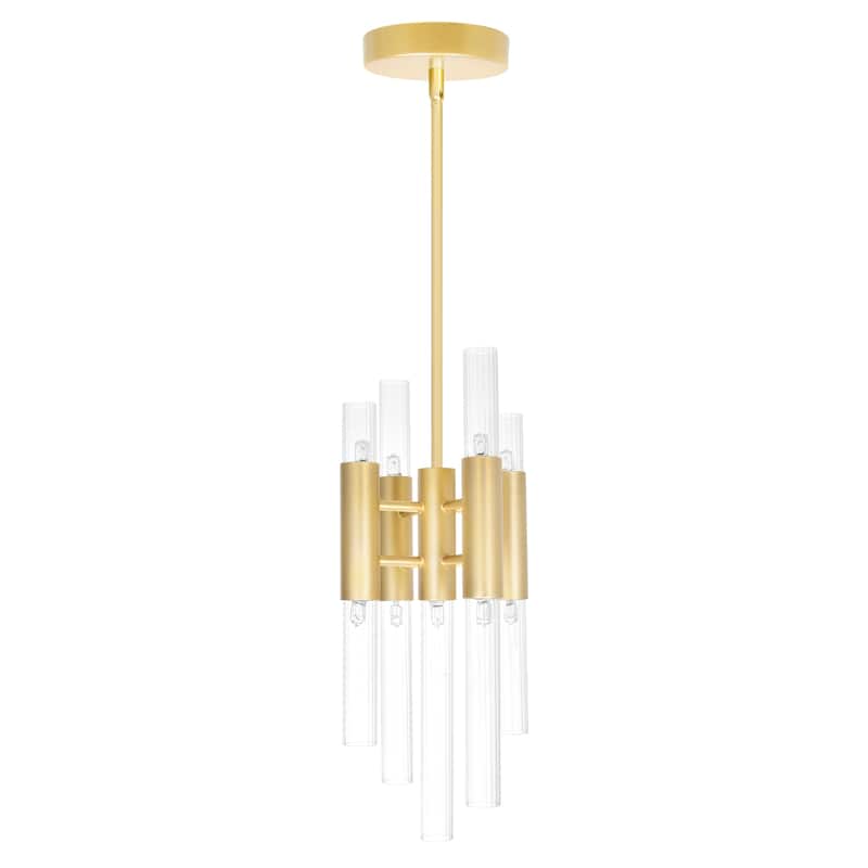 Orgue 9 Light 8in Satin Gold Mini Pendant - Satin Gold
