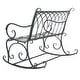 preview thumbnail 31 of 41, SAFAVIEH Ressi Victorian Scroll Iron Outdoor Rocking Bench. - 43 in. W x 33 in. D x 37 in. H