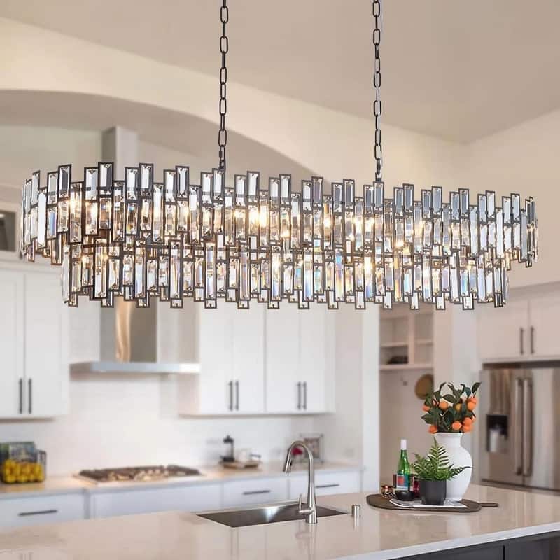 KAYLA 24in Chandelier 10-Light Crystal Chandelier