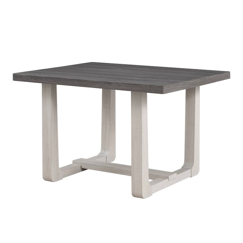 247 Shop At Home Briven Modern 5-Piece Solid Wood Compact Dining Table Set with Trestle Base