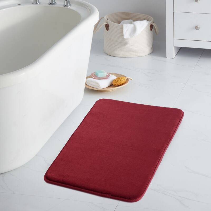 Sweet Home Collection Memory Foam No Slip Back Bath Mats