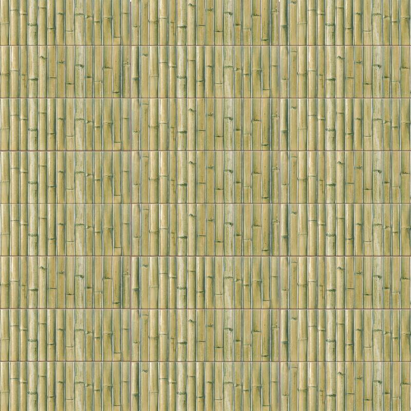 Merola Tile Bamboo Haven Matcha Green 5-7/8" x 11-7/8" Fluted Ceramic Wall Tile