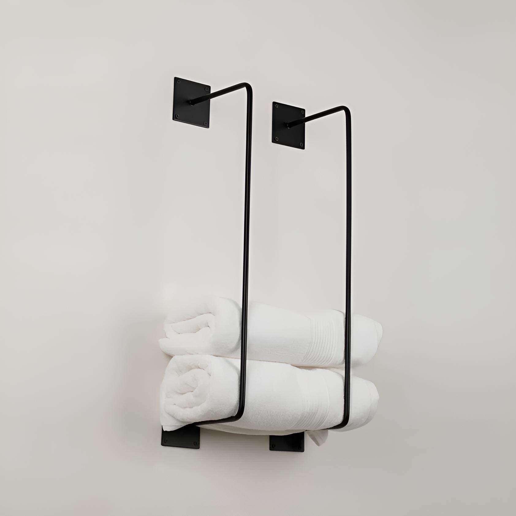 Throne Towel Rack 24 Towel Rack Shower Holder Wall Mount Bathroom Organizer Black Bed Bath Beyond 39168967