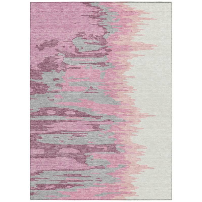 HomeRoots Abstract Transitional Rectangle Outdoor Rug