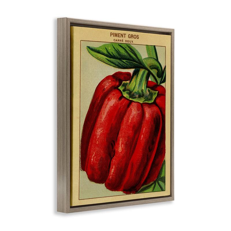 Stupell Country Vintage Pepper Framed Floater Canvas Wall Art Design By Lil' Rue