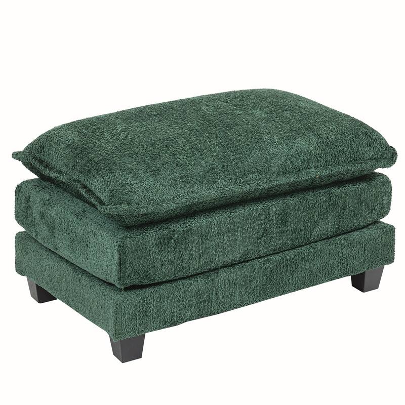 Boucle Oversized Sofa Chair With Ottoman