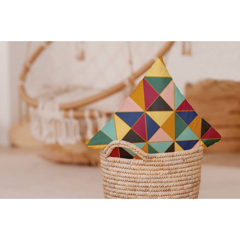 Triangle Triumph Indoor/Outdoor Throw Pillow