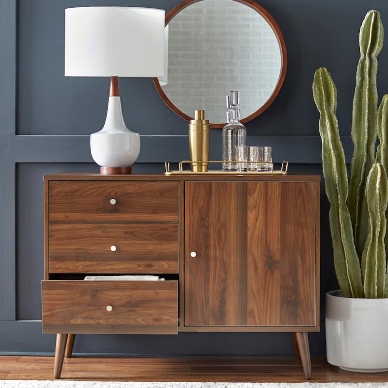 Carson Carrington Horsens 3-Drawer Mid-Century Modern Buffet/Sideboard