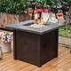 NUU GARDEN 30-in. Roane Fire Pit Table with Cover and Fire Glass
