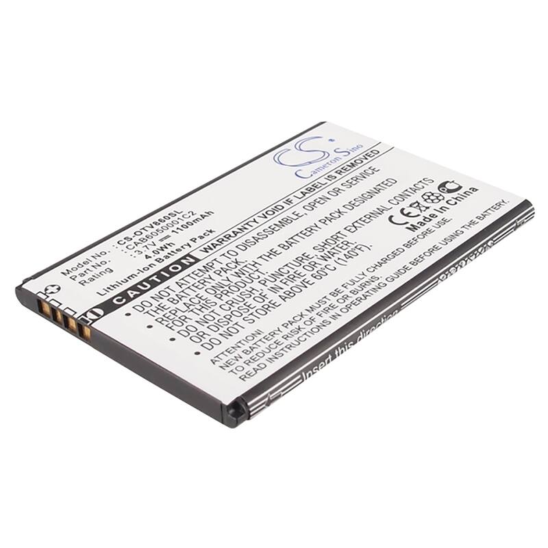 Battery for Vodafone Smart II V860 Alcatel OT-V860 CAB6050000C1 CAB6050001C2 - Black