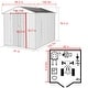 preview thumbnail 17 of 44, VEIKOUS Outdoor Metal Storage Shed with Lockable Door and Air Vents for Garden