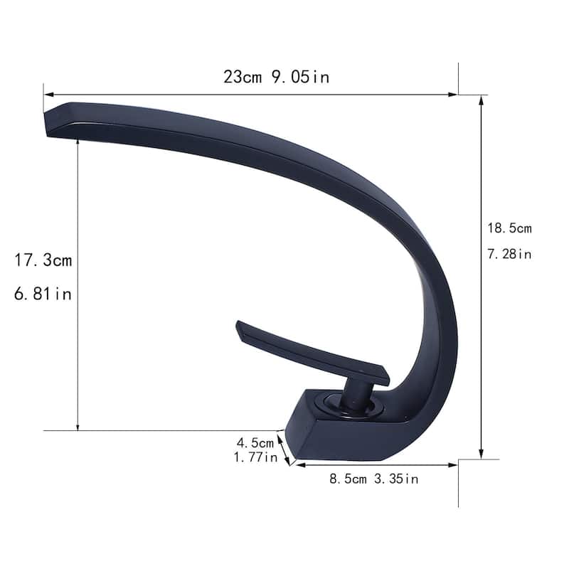 Bathroom Faucet for Bathroom Sink, Black Single Hole Bathroom Faucet Modern Single Handle Vanity Basin Faucet