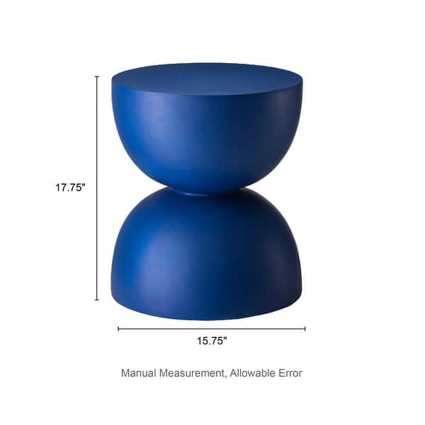 dimension image slide 1 of 5, Glitzhome 18"H Modern MGO Faux Terrazzo Planter Stand Garden Stool