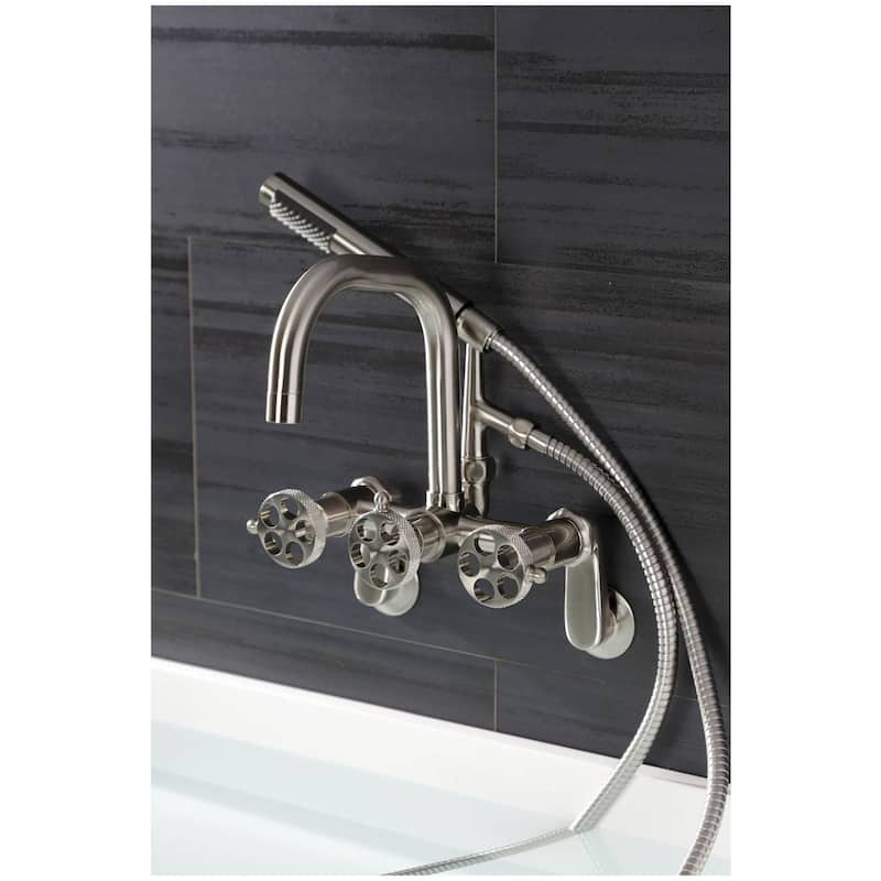 Kingston Brass AE845.RKX Webb Wall Mounted Tub Filler with Built-In