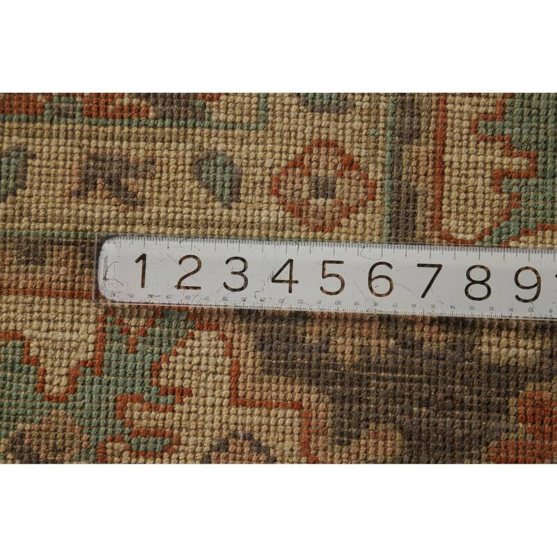 Hand Knotted Oriental 100% Wool Carpet Transitional Medallion Oranges & Rust Oushak Area Rug - 10' 1'' X 8' 5''