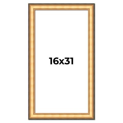 16x31 Frame Gold Plein Aire Solid Wood Picture Frame Width 2 Inches |