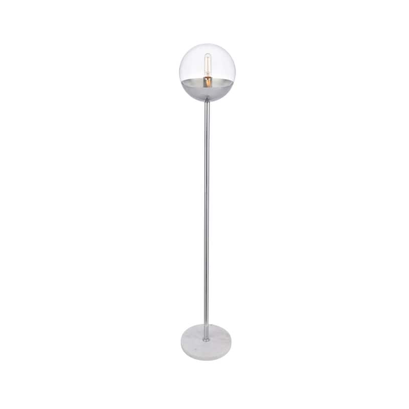 1 Light Floor Lamp with 11 inch Clear Glass