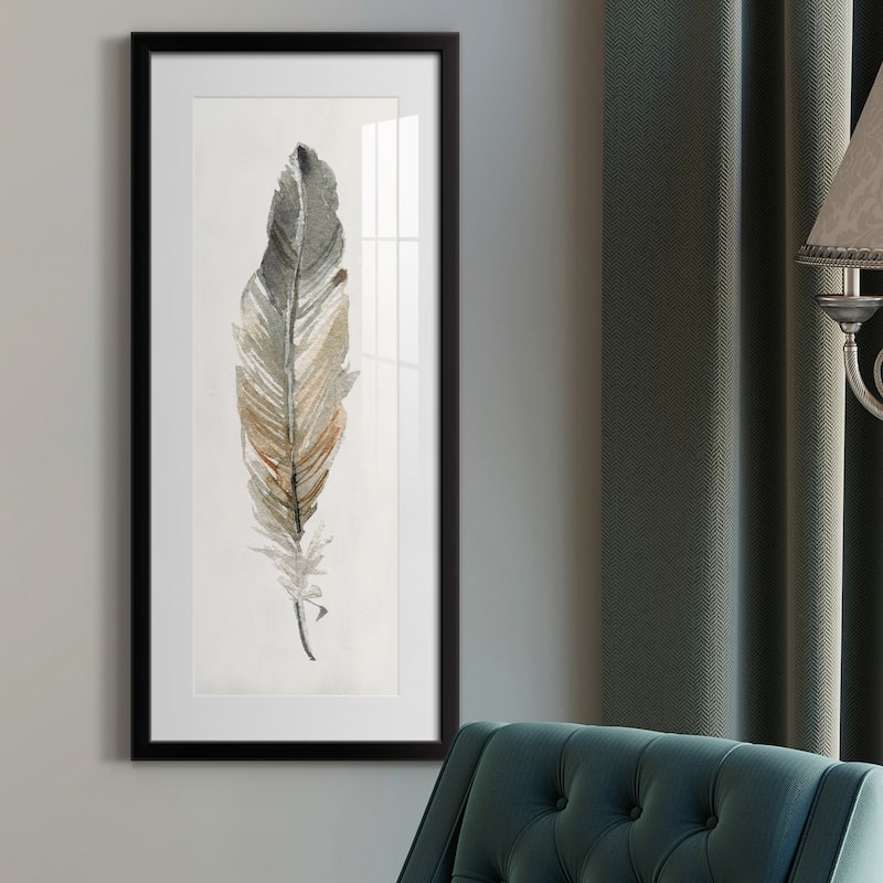 Neutral Feather I-Premium Gallery Framed Print