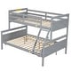 preview thumbnail 22 of 24, Twin over Full Bunk Bed with Ladder, Twin Size Trundle and Safety Guardrail for Guest Room