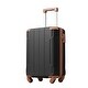 preview thumbnail 22 of 26, Hardshell Luggage, Lightweight Durable ABS Suitcase with Double Spinner Wheels, TSA Lock, 20 Inch Travel Carry On Luggage Black Brown