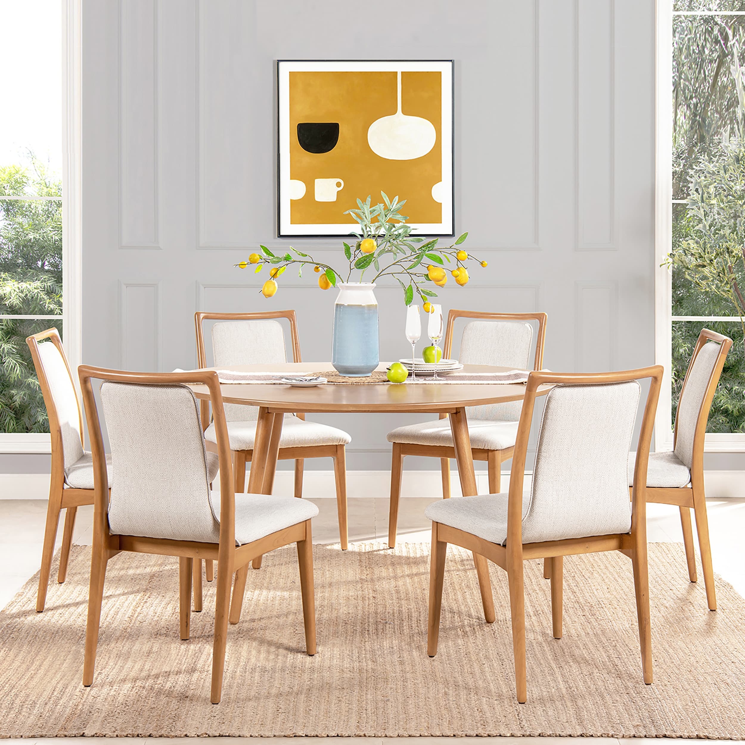 Scandi dining top chairs with arms