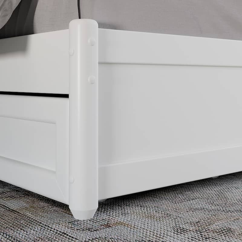 Malta Platform Bed with Panel Footboard and Storage Drawers