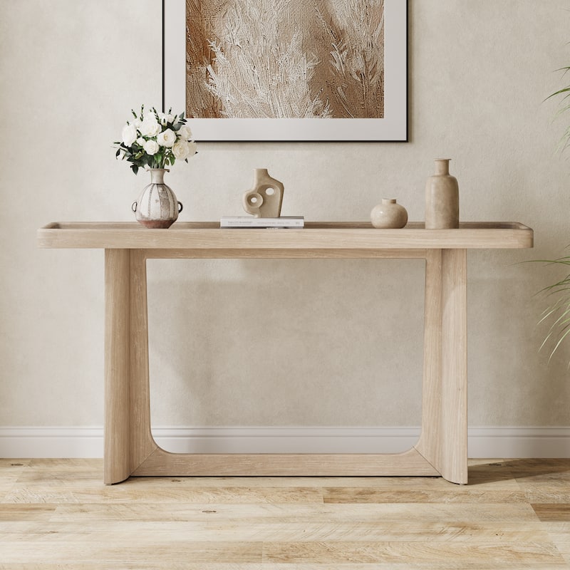 Scott Living Bridgely Console Table with Tray-Top Design