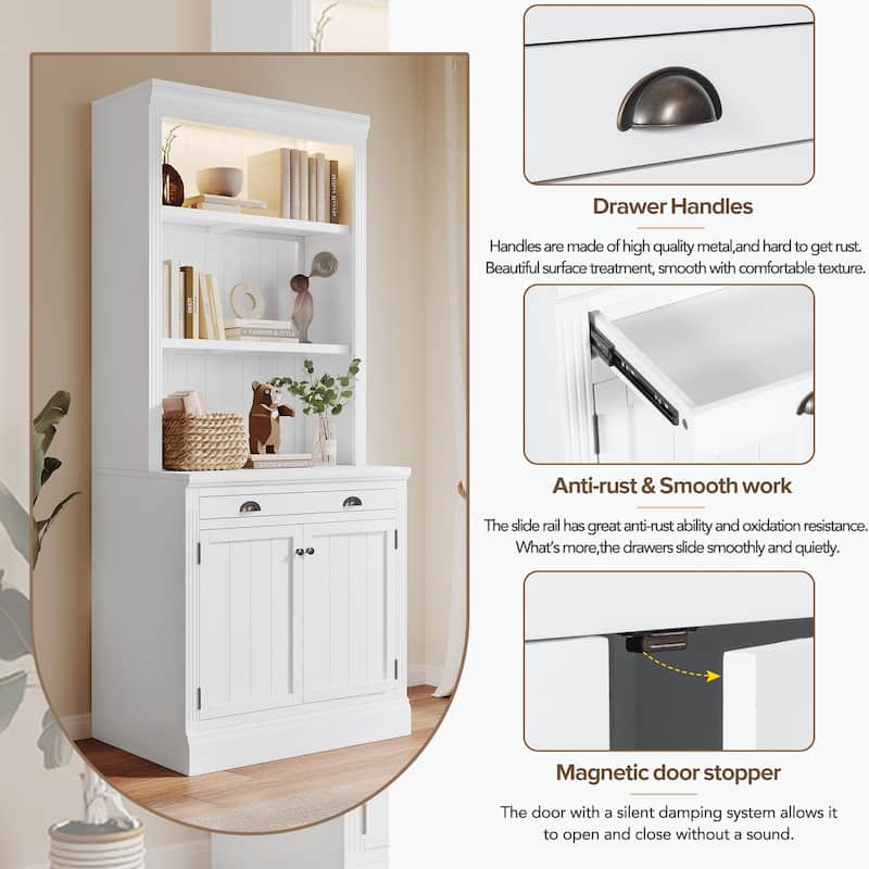 Modern Bookcase Suite with LED Lighting