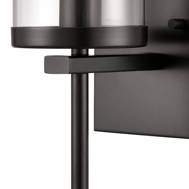 Elk Home Oakland Black With Clear Glass 1 Light Sconce