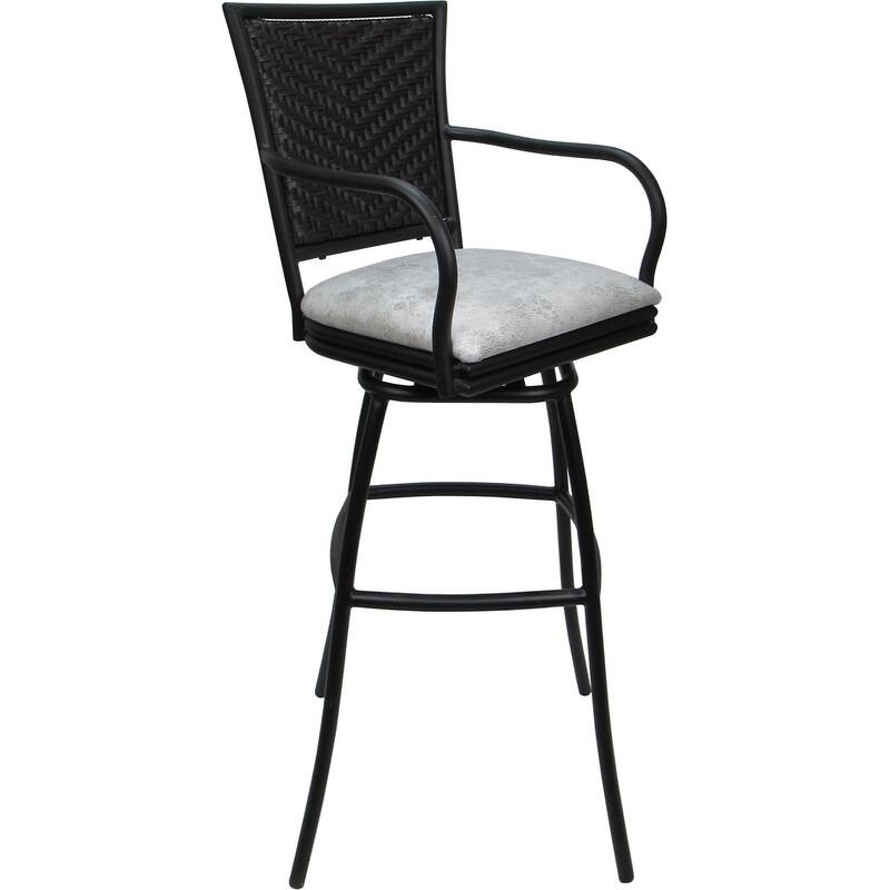 Set of 3 Outdoor Indoor Bar Stool Counter, Extra Tall - Erin with Arms