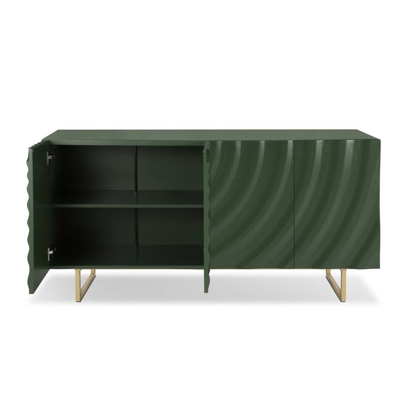 Christopher Knight Home - Oliver 60" Sideboard with Textured Doors and Adjustable Shelves