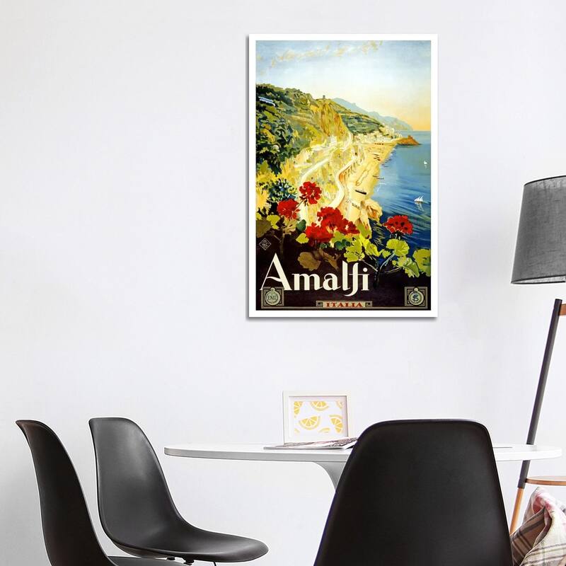 iCanvas "Amalfi Advertising Vintage Poster" by Unknown Artist Canvas Print - 40x26x1.5
