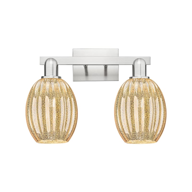 Innovations Lighting 716-2W-13-16 Preston Vanity Preston 2 Light 16" - Brushed Satin Nickel / Mercury