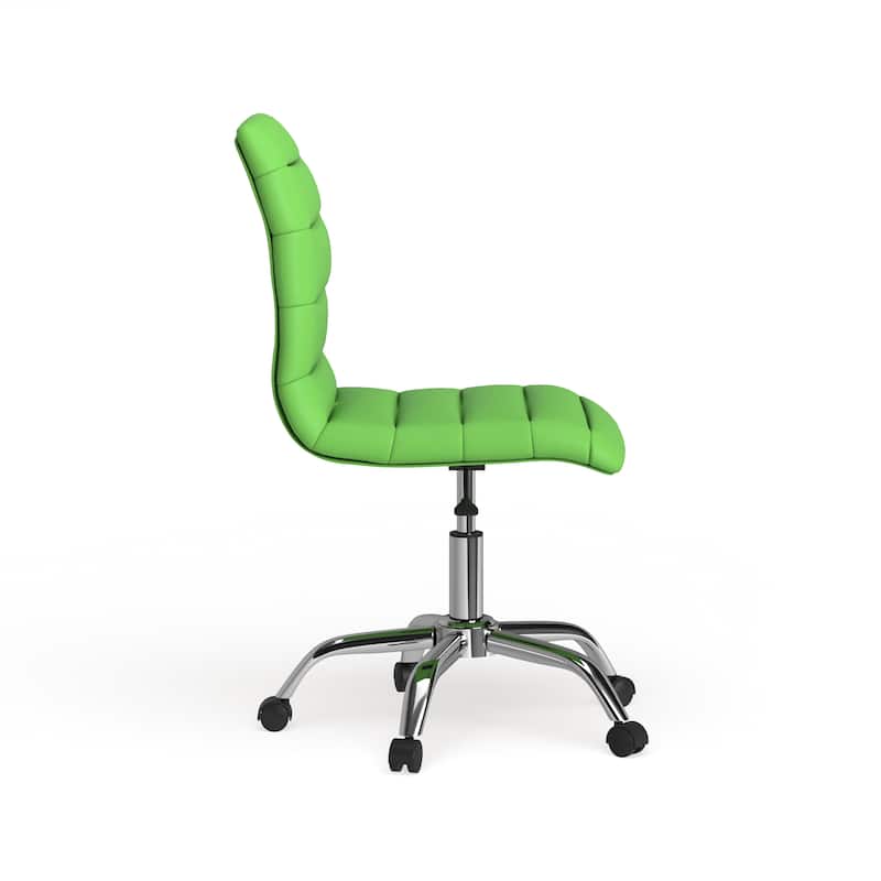 Ripple Armless Mid Back Vinyl Office Chair