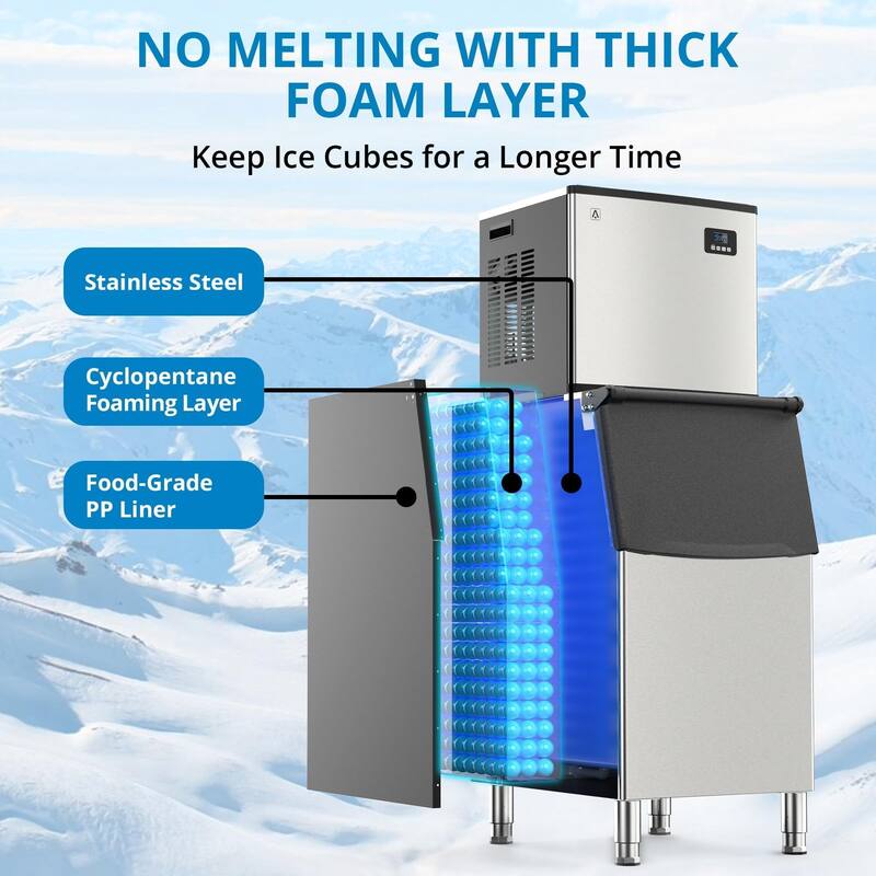 Large Capacity Commercial Ice Maker Including Rapid Ice Making