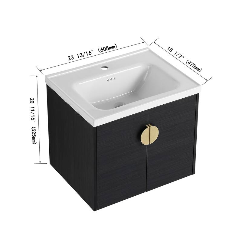 Topcraft Wall-Mounted Bathroom Vanity With Sink