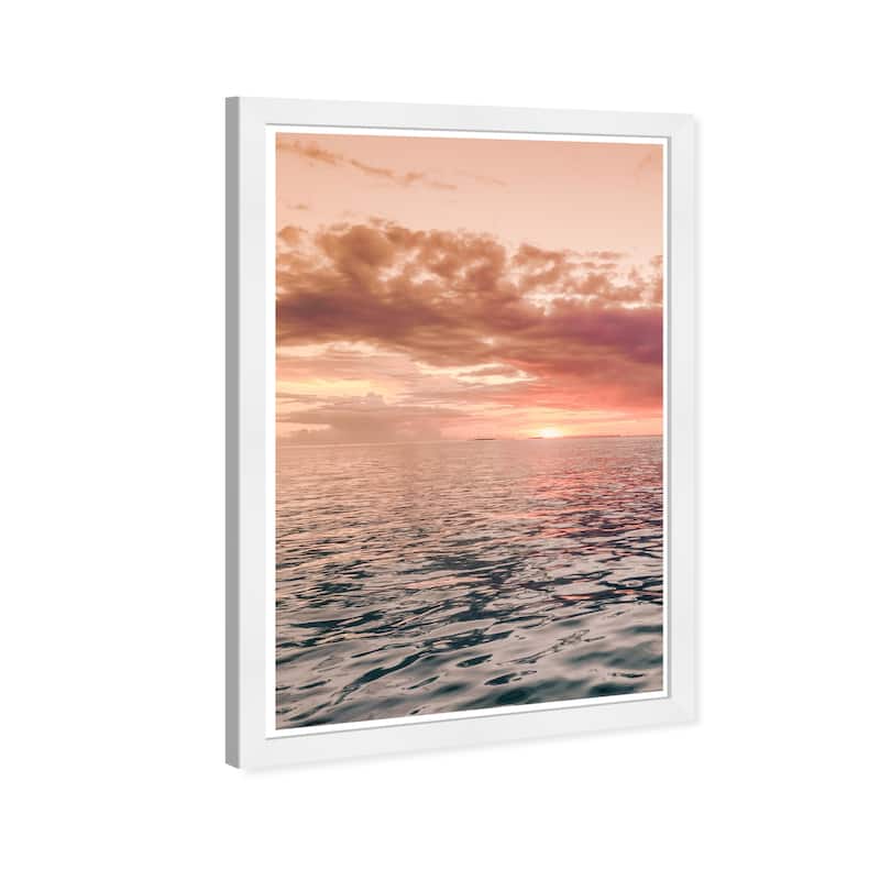 Wynwood Studio Prints Nature and Landscape Terrestrial Sea Orange and Pastel Orange Nautical & Coastal Wall Art Canvas Print