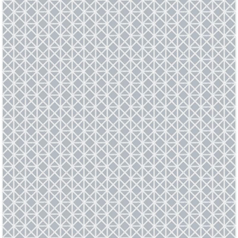 A-Street Prints Lisbeth Grey Geometric Lattice Wallpaper