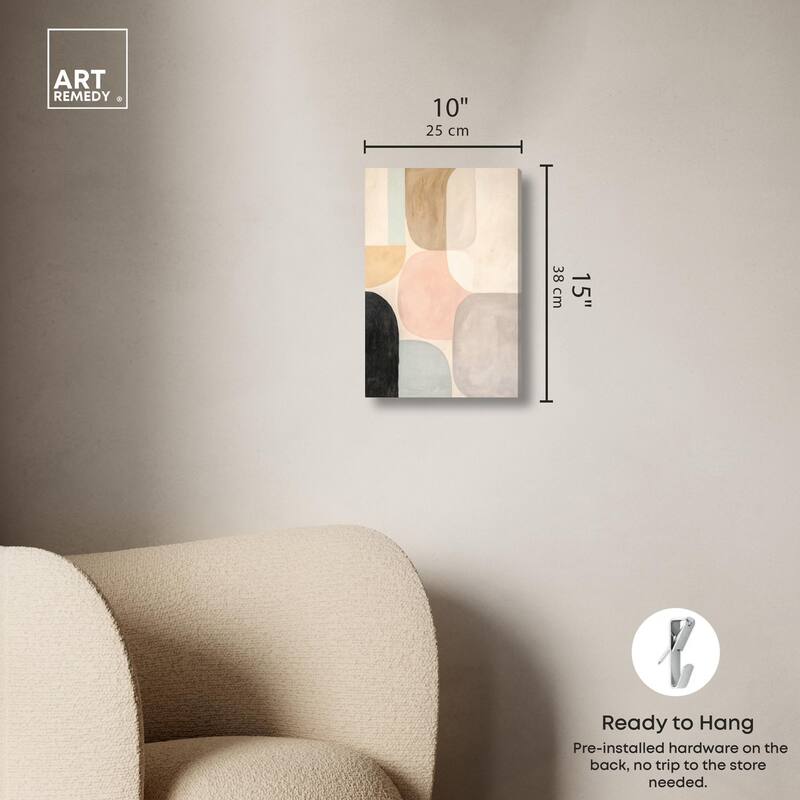 Soft Cubism II Canvas by Art Remedy, Gallery Wrapped