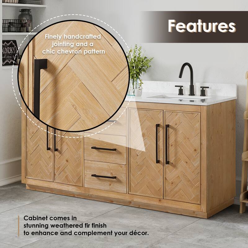 Altair Bellavia Bath Vanity in Weathered Fir with Mirror
