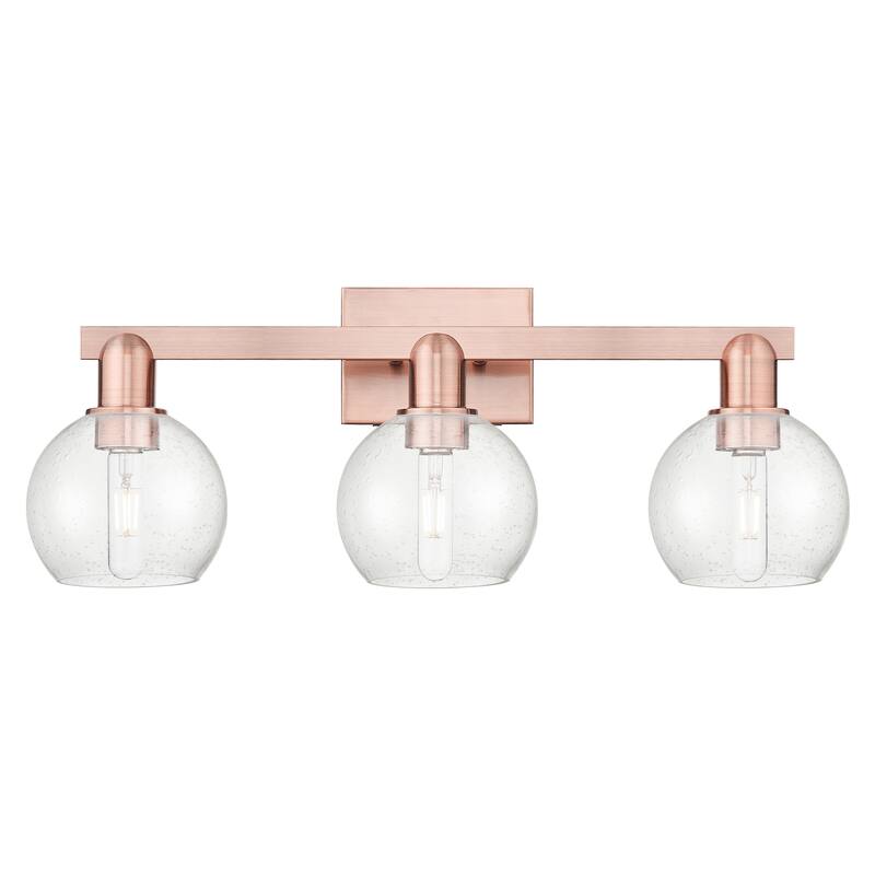 Innovations Lighting Endless Possibilities Arcadia - Athens - 3 Light 25" Bath Vanity Light - Antique Copper/Seedy