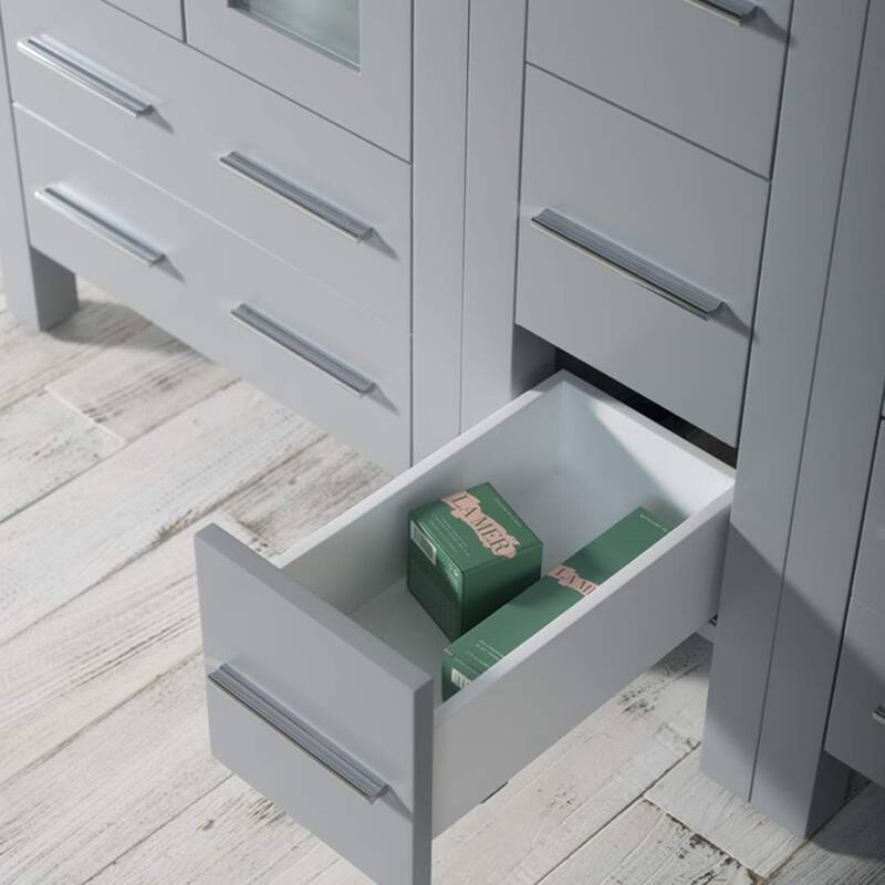 Blossom Sydney 60" Solid Wood Double Sink Bathroom Vanity with Cabinet