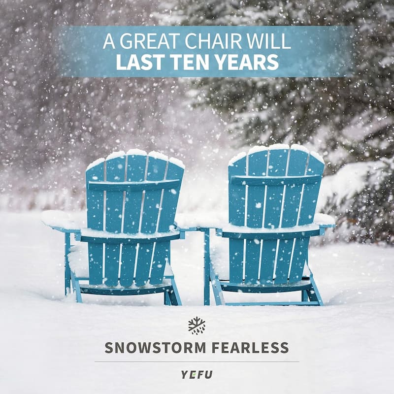 WINSOON All Weather HIPS Outdoor Plastic Adirondack Chairs