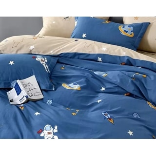 Kids Astronaut Rocket ship 100% Cotton Reversible Comforter Set