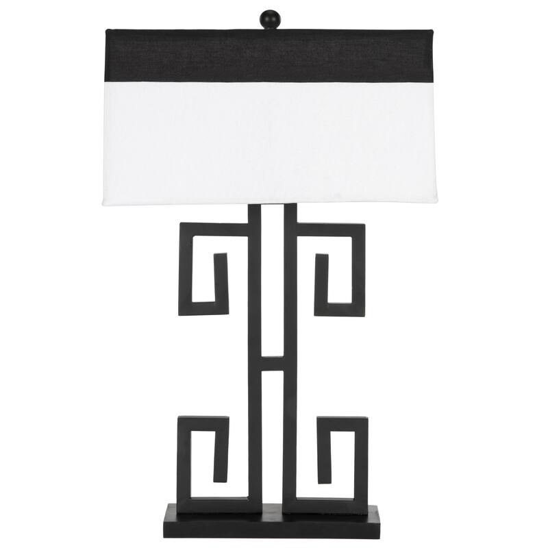 SAFAVIEH Lighting Greek Key 28inch Table Lamp (Set of 2) 18" W x 9