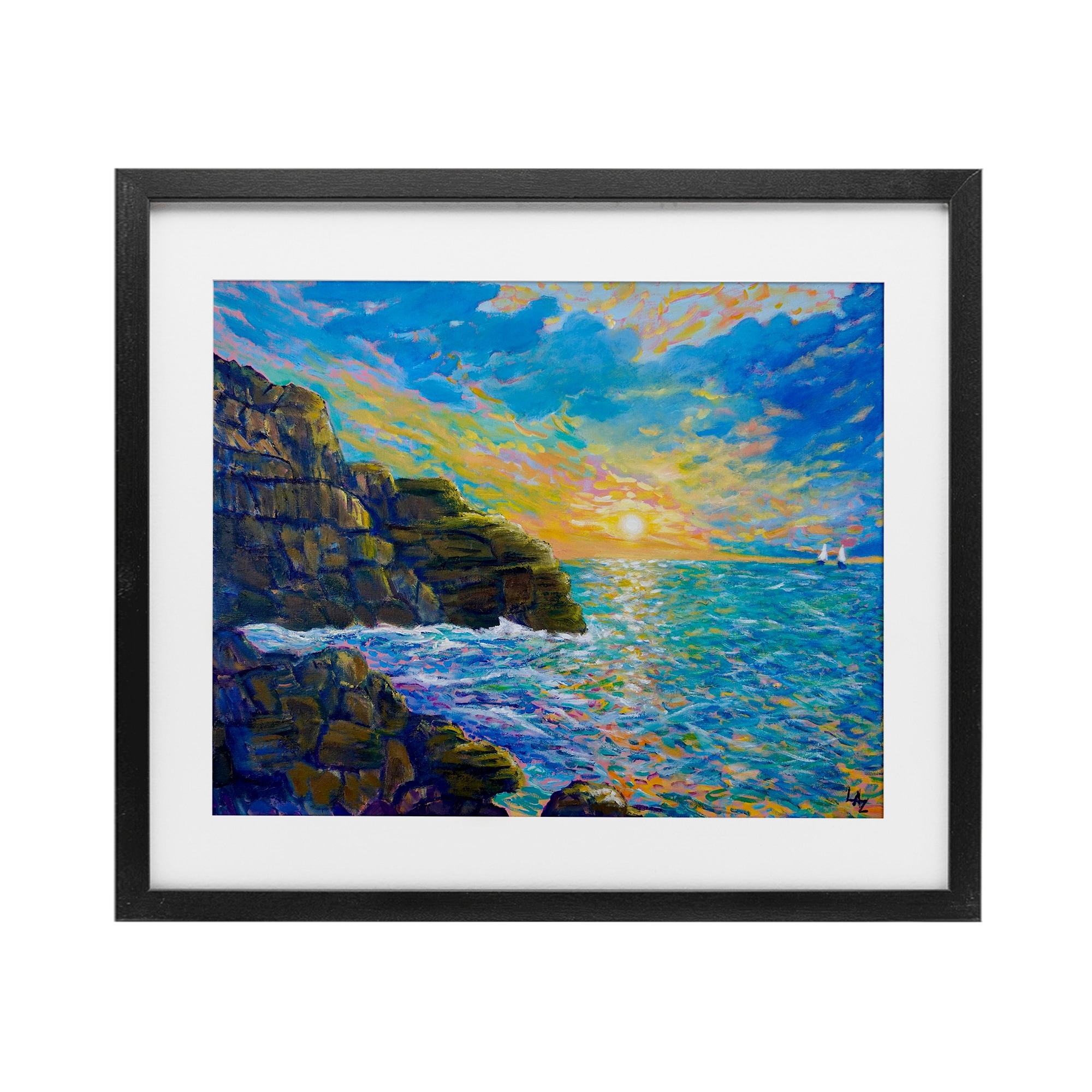 Stupell Reflections Of The Sea Under Glass Framed Design By Lee Ann Zirbes