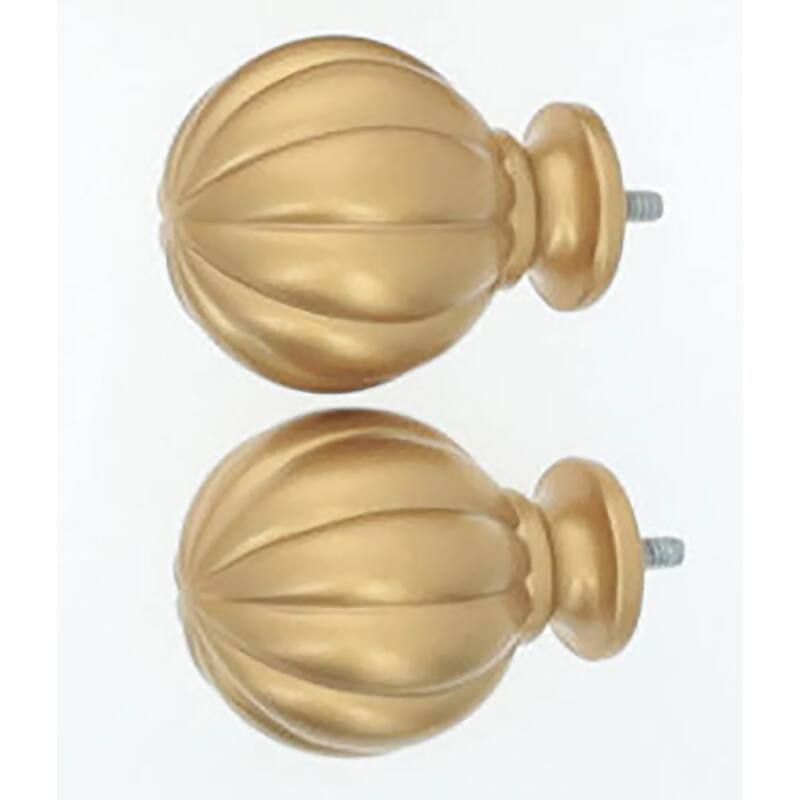 Meriville 1-Inch Diameter Fluted Ball Single Window Curtain Rod