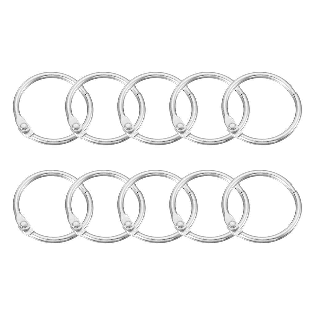 Shower Curtain Rings,15pcs Loose Leaf Binder Rings